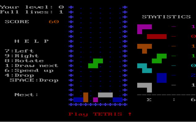 Tetris Retro game
